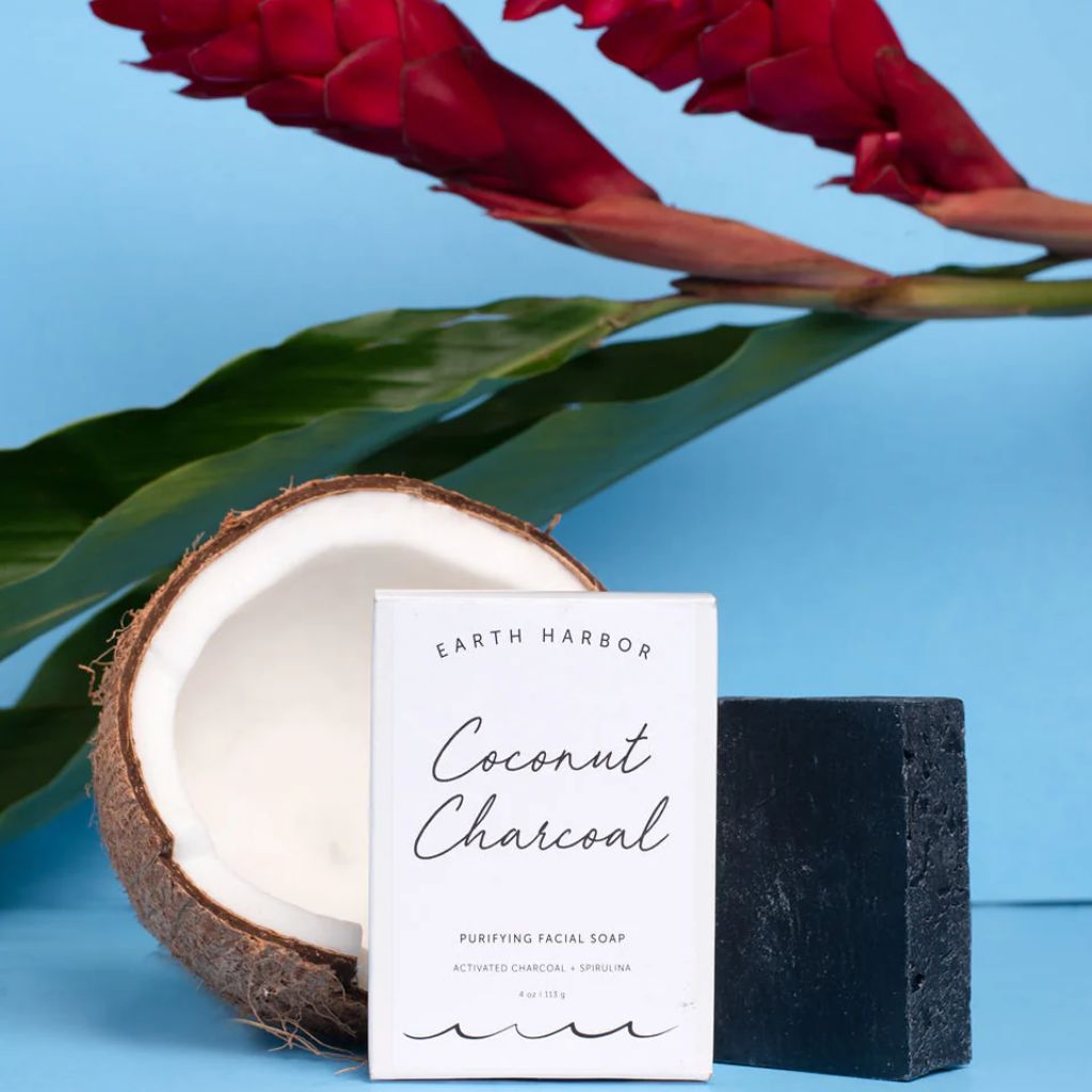 Earth Harbor | Coconut Charcoal Purifying Facial Soap - Naturelle.fi