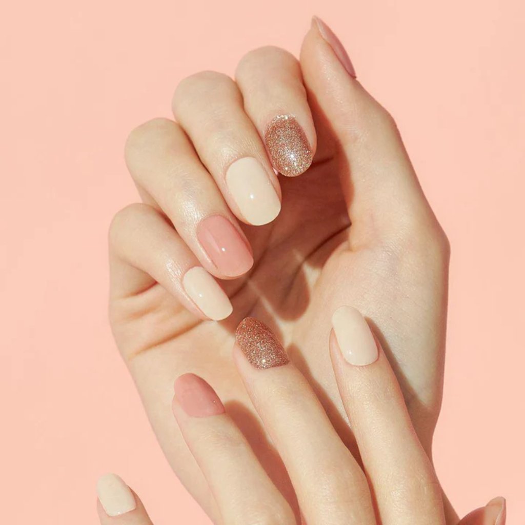 Edgeu | Gel Nail Stickers Chiffon Glow - Naturelle