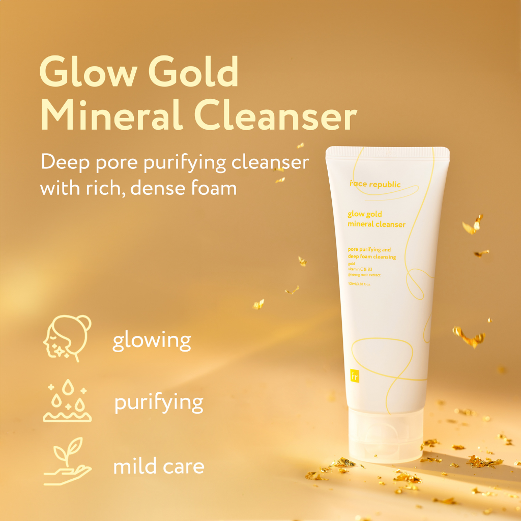 Face Republic | Glow Gold Mineral Cleanser - Naturelle