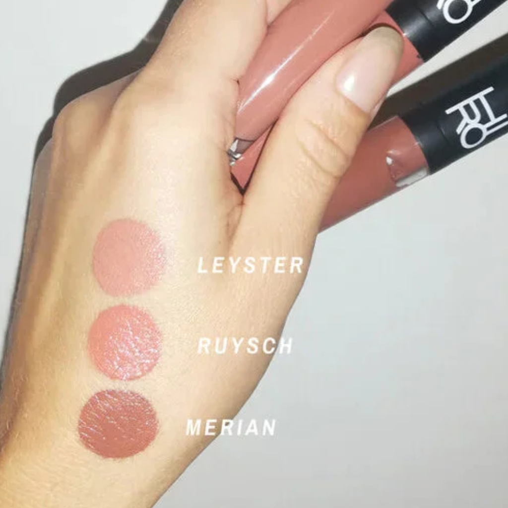 HIRO Cosmetics | Liquid Lip Paint Leyster, Ruysh, Merian - Naturelle.fi4