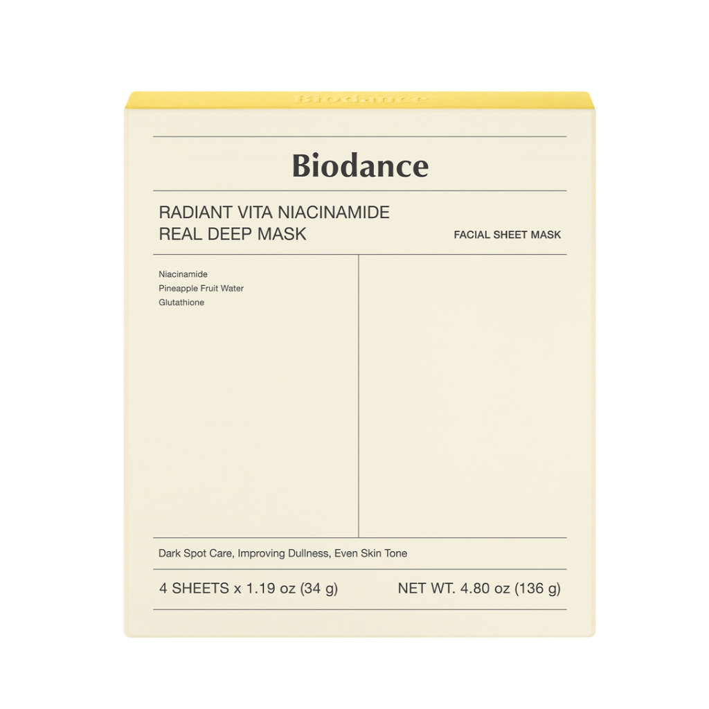 Biodance Radiant Vita Niacinamide Real Deep Mask 4-pack