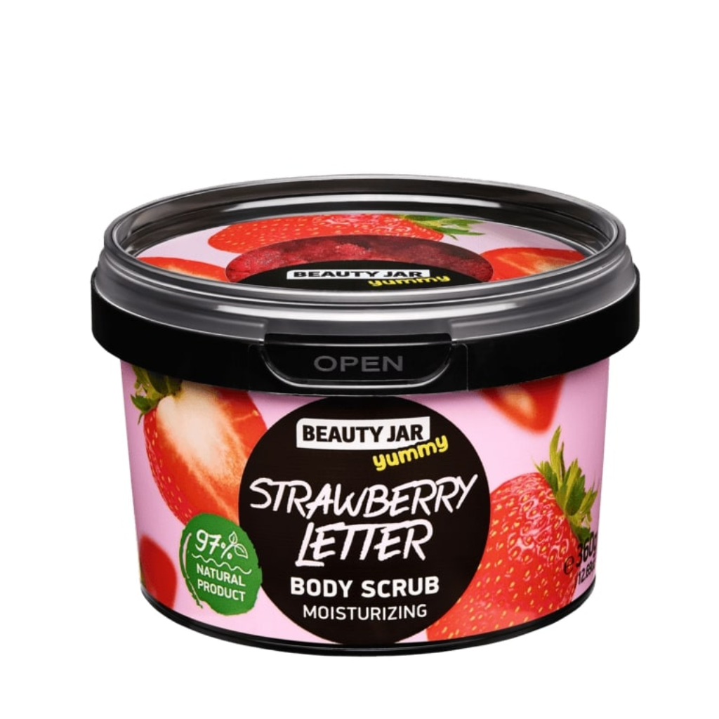 Beauty Jar Yummy! | Strawberry Letter Moisturizing Body Scrub - Naturelle