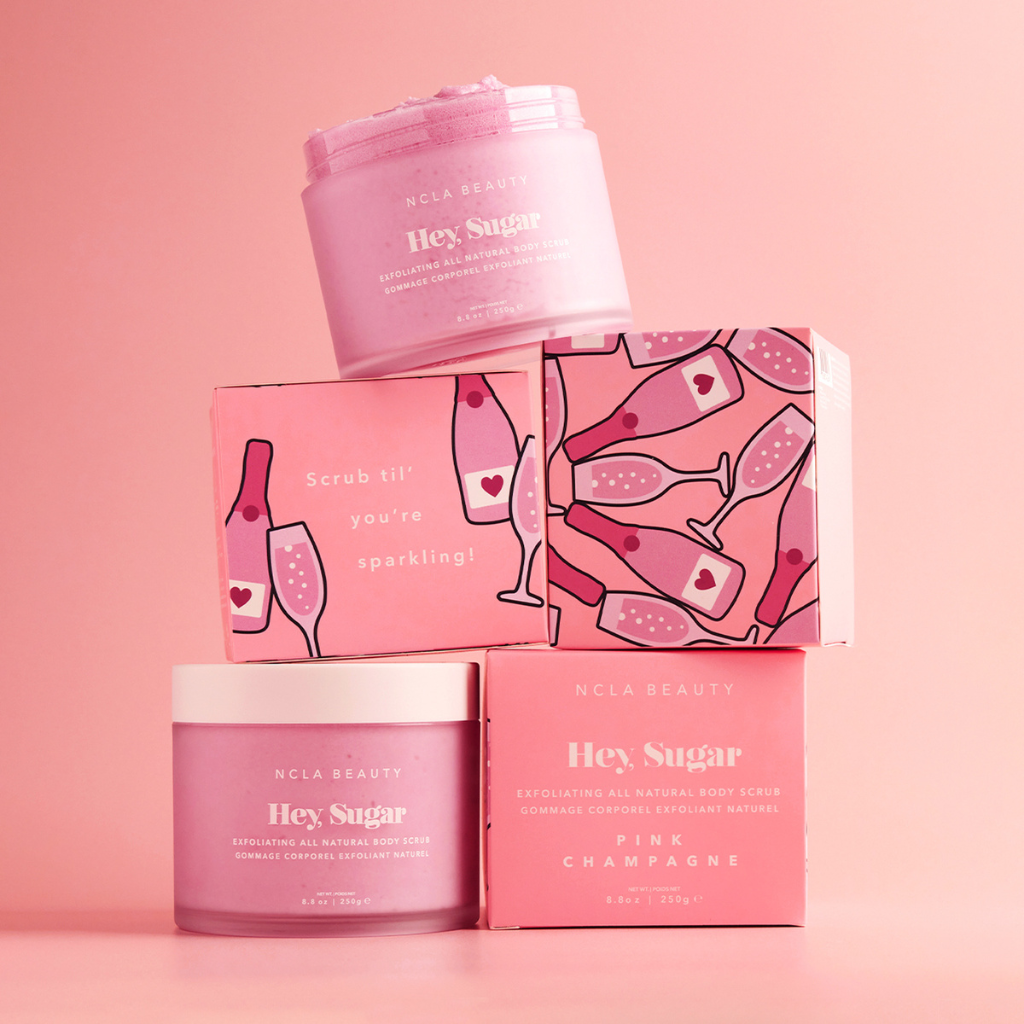 NCLA Beauty | Hey, Sugar Pink Champagne Body Scrub - Naturelle.fi