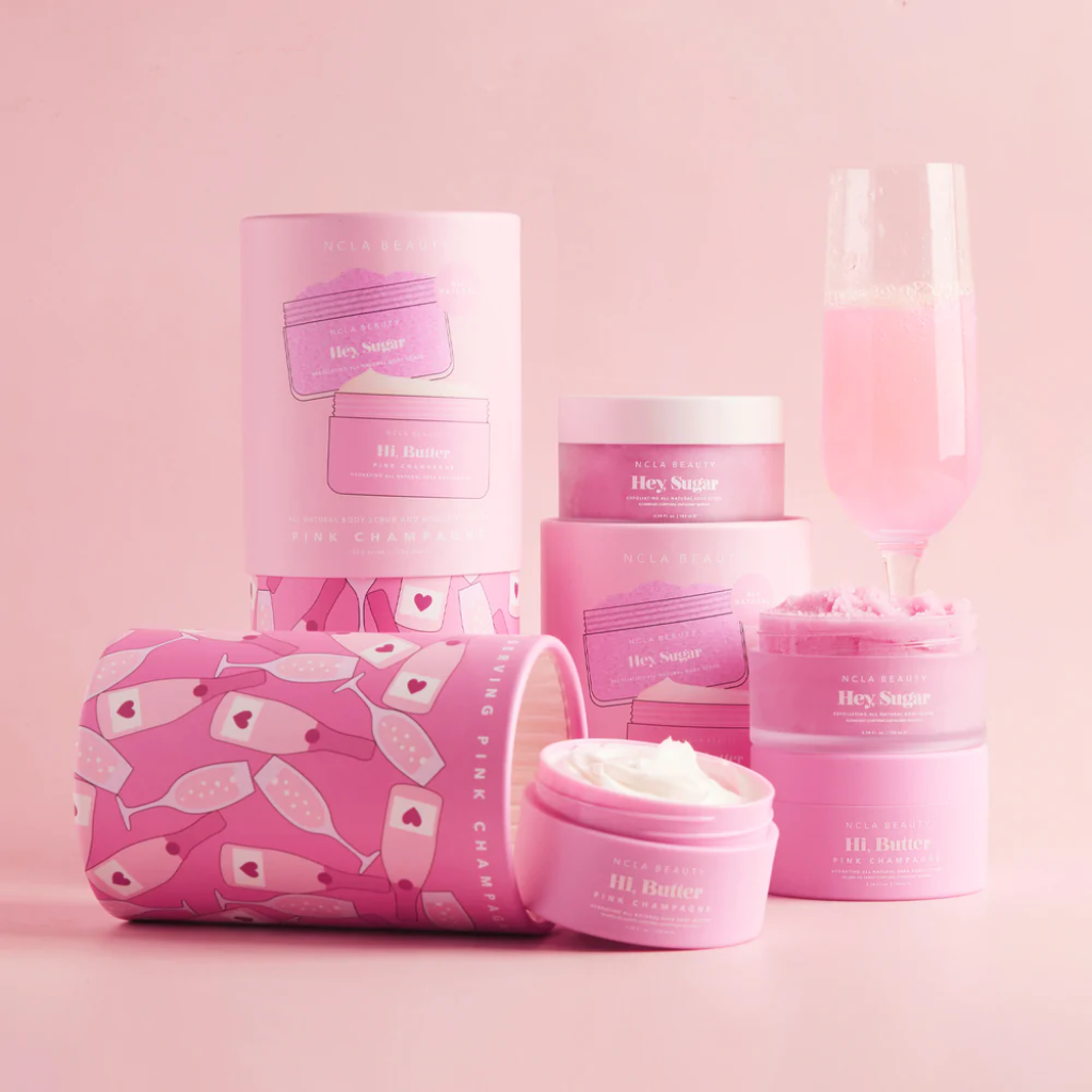 NCLA Beauty | Pink Champagne Body Care Set - Naturelle.fi