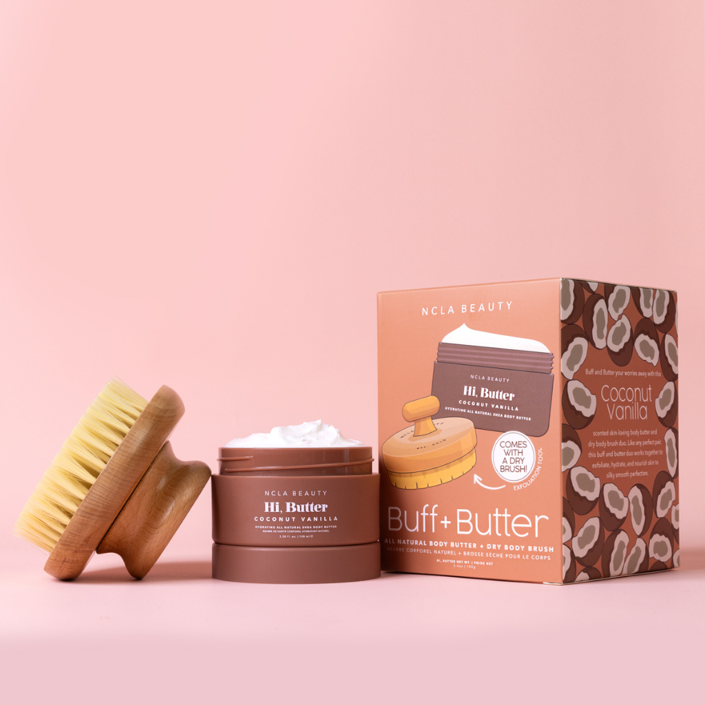 NCLA Beauty | Coconut Vanilla Buff & Butter Body Set - Naturelle.fi