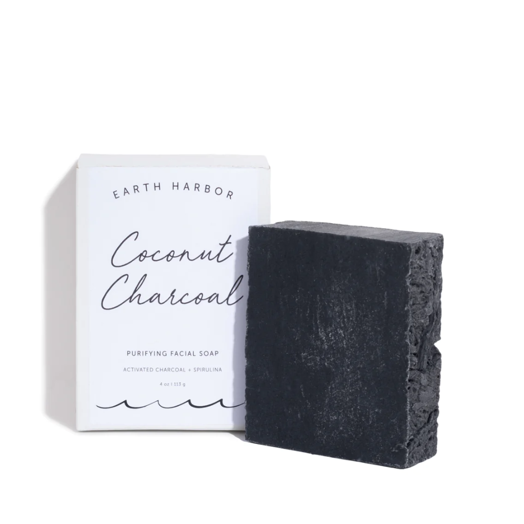 Earth Harbor | Coconut Charcoal Purifying Facial Soap - Naturelle.fi