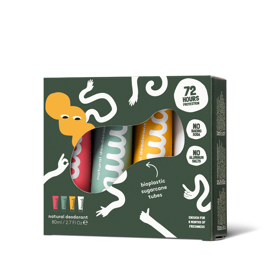 Nuud | All Natural Deodorant Family Pack | new cream - Naturelle