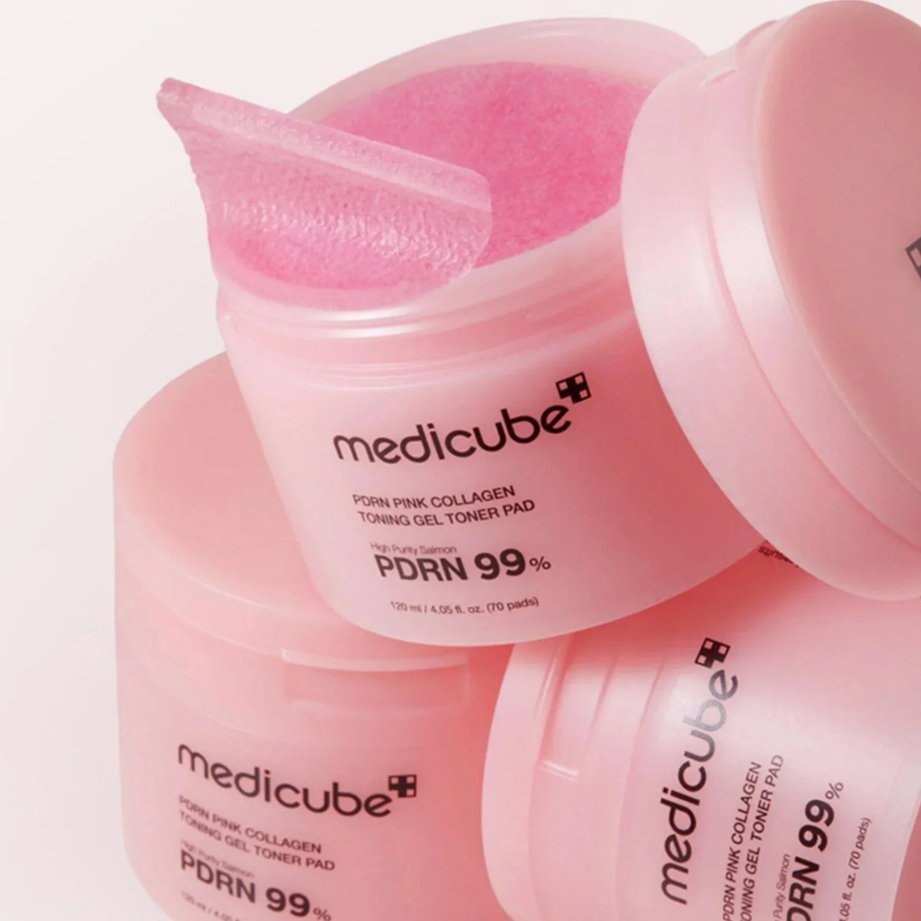 Medicube Pdrn Pink Collagen Toner Pad - Hydrating, Firming & Brightening