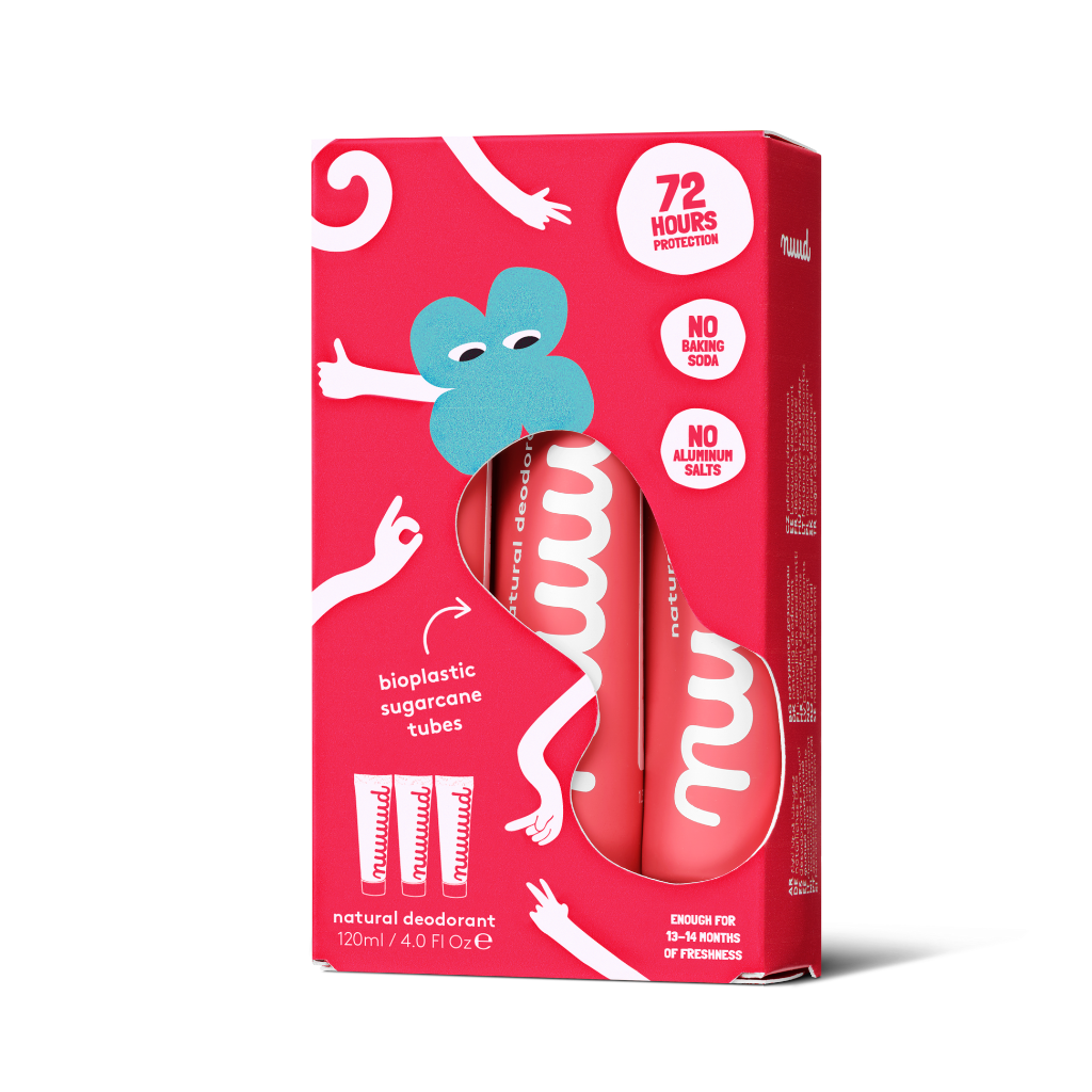 Nuud | All Natural Deodorant - XXL Pack New cream - Naturelle