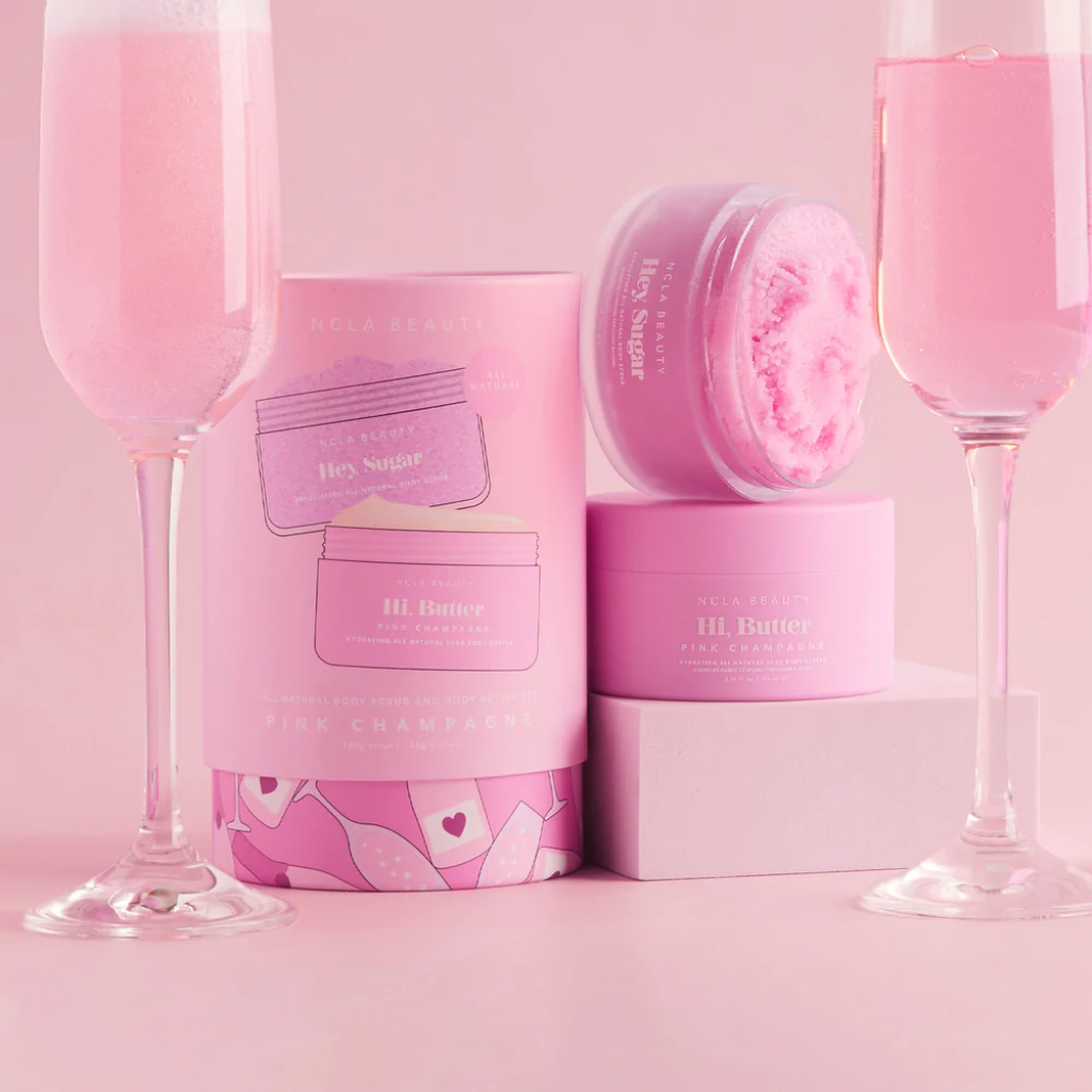 NCLA Beauty | Pink Champagne Body Care Set - Naturelle.fi